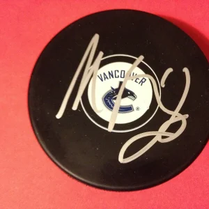 Alexandre Burrows Canucks Auto Signed Puck