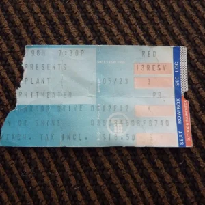 Robert Plant May 23 1988 Wisconsin Used Concert Ticket Stub