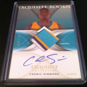 Cedric Simmons 2006-07 Exquisite Rookie 3-CLR Patch Jersey Auto /225
