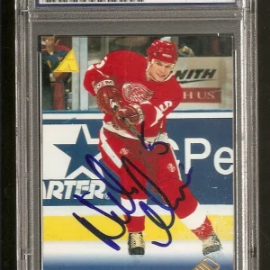 Nicklas Lidstrom HOF 1995 Pinnacle Red Wings Signed Auto PSA/DNA ENCAPSULATED