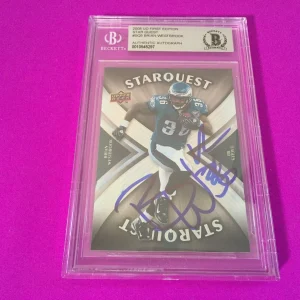 Brian Westbrook Eagles 2008 Upper Deck Signed Auto Beckett ENCAPSULATED BAS