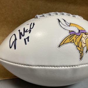 JARIUS WRIGHT MINNESOTA VIKINGS #17 SIGNED AUTOGRAPHED LOGO FOOTBALL