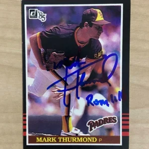MARK THURMOND SAN DIEGO PADRES SIGNED AUTOGRAPHED 1985 DONRUSS CARD #284 W/COA