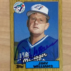 JIMY WILLIAMS TORONTO BLUE JAYS SIGNED AUTOGRAPHED 1987 TOPPS CARD #786 W/COA