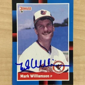 MARK WILLIAMSON BALTIMORE ORIOLES SIGNED AUTOGRAPHED 1988 DONRUSS CARD#418 W/COA