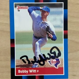 BOBBY WITT TEXAS RANGERS SIGNED AUTOGRAPHED 1988 DONRUSS CARD #101 W/COA