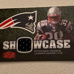 LAURENCE MARONEY 2006 FLAIR SHOWCASE STITCHES ROOKIE PATRIOTS SHS-LM