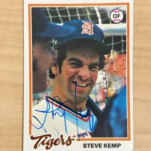 STEVE KEMP DETROIT TIGERS SIGNED AUTOGRAPHED 1978 TOPPS CARD #21 W/COA
