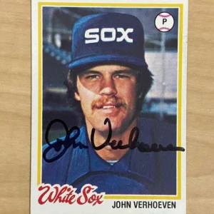 JOHN VERHOEVEN CHICAGO WHITE SOX SIGNED AUTOGRAPHED 1978 TOPPS CARD #329 W/COA