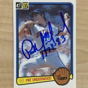 PAT UNDERWOOD DETROIT TIGERS SIGNED AUTOGRAPHED 1983 DONRUSS CARD #29 W/COA