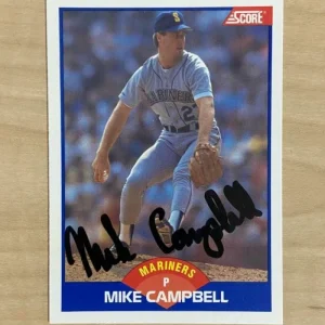 MIKE CAMPBELL SEATTLE MARINERS SIGNED AUTOGRAPHED 1989 SCORE CARD #568 W/COA