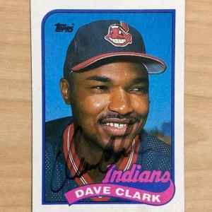 DAVE CLARK CLEVELAND INDIANS SIGNED AUTOGRAPHED 1989 TOPPS CARD #574 W/COA