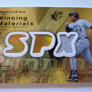 2007 SPx Winning Materials Gold /199 Miguel Cabrera #WM-CA Jersey 118/199