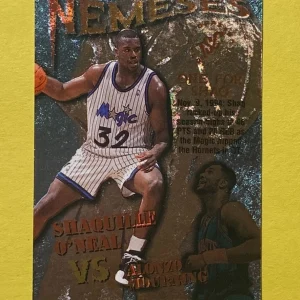 1995 TOPPS STADIUM CLUB NEMESES SHAQ VS ALONZO MOURNING #N4