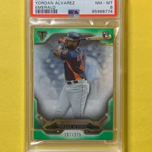 2020 TOPPS TRIPLE THREADS YORDAN ALVAREZ ROOKIE EMERALD /275 PSA NM-MT 8 #39