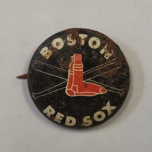 VINTAGE 1961 CRANE POTATO CHIPS BOSTON RED SOX BASEBALL COLLECTIBLE BUTTON PIN