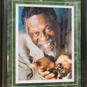 BILL RUSSELL CELTICS 11X CHAMPS SIGNED AUTOGRAPHED PHOTO MATTED FRAMED FADED