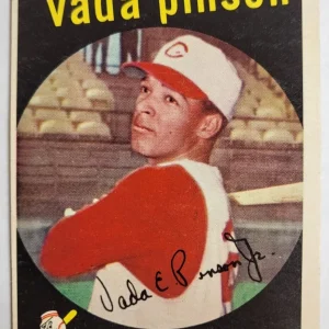 1959 TOPPS VADA PINSON #448 REDS BASEBALL CARD VINTAGE