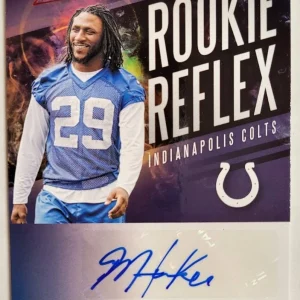 2017 ABSOLUTE MALIK HOOKER ROOKIE REFLEX COLTS AUTO RR-MH FOOTBALL CARD