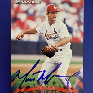 1997 DONRUSS MATT MORRIS ST. LOUIS CARDINALS SIGNED AUTOGRAPHED CARD #110 W/COA