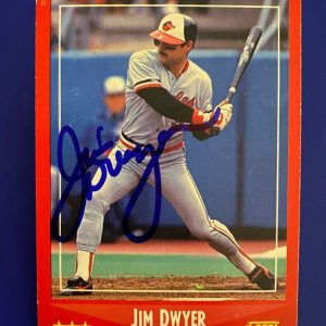 1988 SCORE JIM DWYER BALTIMORE ORIOLES SIGNED AUTOGRAPHED CARD #229 W/COA