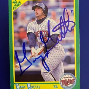 1990 SCORE GARY GAETTI MINNESOTA TWINS SIGNED AUTOGRAPHED CARD #145 W/COA