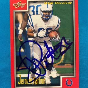 1999 SCORE JEROME PATHON INDIANAPOLIS COLTS SIGNED AUTOGRAPHED CARD #173 W/COA