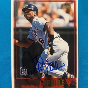 1996 TOPPS CURTIS PRIDE DETROIT TIGERS SIGNED AUTOGRAPHED AUTO CARD #376 W/COA
