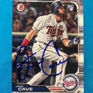 2019 BOWMAN JAKE CAVE MINNESOTA TWINS RC ROOKIE SIGNED AUTOGRAPHED CARD #61 COA