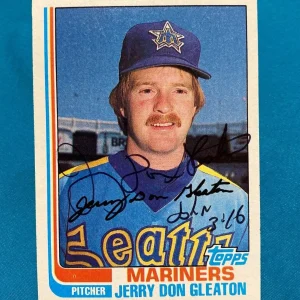 1982 TOPPS JERRY DON CLEATON SEATTLE MARINERS SIGNED AUTOGRAPH CARD #371 W/COA