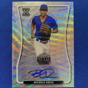 2020 LEAF METAL DRAFT BRENNEN DAVIS AUTO AUTOGRAPHED RC ROOKIE CARD #BA-BD1
