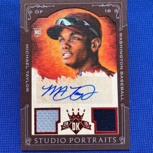 2015 DIAMOND KINGS MICHAEL TAYLOR NATIONALS RC AUTO JERSEY STUDIOS PORTRAITS /99