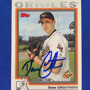 2003 TOPPS DAVE CROUTHERS BALTIMORE ORIOLES SIGNED AUTOGRAPHED #304 CARD W/COA