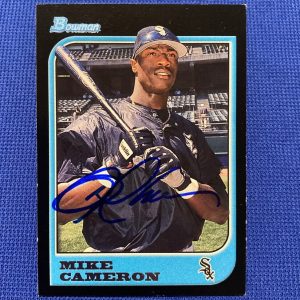 1997 BOWMAN MIKE CAMERON CHICAGO WHITE SOX SIGNED AUTO AUTOGRAPH CARD #378 W/COA