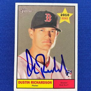 2010 TOPPS HERITAGE DUSTIN RICHARDSON BOSTON RED SOX SIGNED AUTO RC #81 W/COA