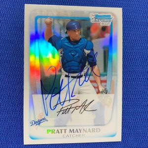 2011 BOWMAN CHROME DP PRATT MAYNARD DODGERS SIGNED AUTO #BDPP5 REF CARD #W/COA