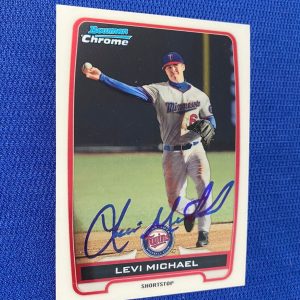 2012 BOWMAN CHROME LEVI MICHAEL MINNESOTA TWINS SIGNED AUTO #BCP85 CARD #W/COA
