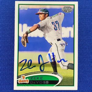 2012 TOPPS PRO DEBUT ZEKE DEVOSS SIGNED AUTOGRAPHED RC CARD #204 W/COA