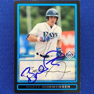 2009 BOWMAN DP BRETT NOMMENSEN TB RAYS AUTO SIGNED RC CARD #BDPP63 W/COA