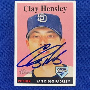 2007 TOPPS HERITAGE CLAY HENSLEY SAN DIEGO PADRES SIGNED AUTO CARD #380 COA