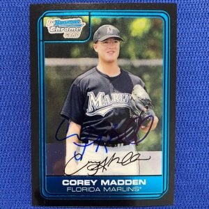2006 BOWMAN CHROME DP COREY MADDEN FL MARLINS SIGNED AUTO RC #DP39 W/COA