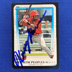 2011 BOWMAN KENNETH PEOPLES-WALLS CARDINALS RC SIGNED AUTOGRAPH CARD #BDPP7 COA