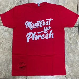 Manifest Yo Phresh Mens Medium Red Urban T Shirt NEW