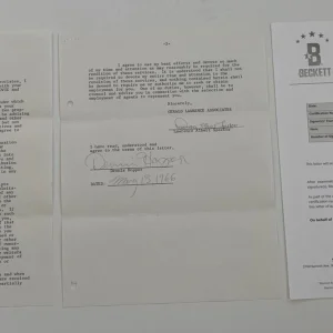 Dennis Hopper Signed Autographed 8.5x11 Contract Letter Page BAS Certified #1