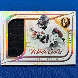 2020 PANINI GOLD STANDARDS MARK INGRAM II RAVENS GAME USED JERSEY CARD /199