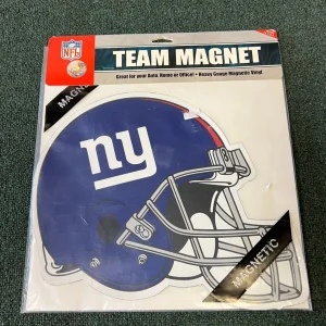 HUGE NFL FOOTBALL NEW YORK GIANTS HELMET TEAM LOGO MAGNET GREAT FOR CARS LOCKERS