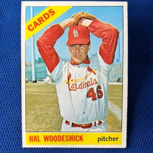 VINTAGE 1966 TOPPS HAL WOODESHICK ST. LOUIS CARDINALS CARD #514