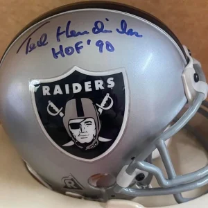 TED HENDRICKS OAKLAND RAIDERS HOF 98 SIGNED AUTOGRAPHED MINI HELMET BECKETT