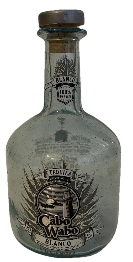 Cabo Wabo Blanco Clear Sammy Hagar Van Halen Bottle 750 ml Empty