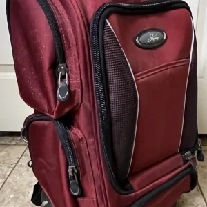 18" Rolling Hard Bottom Skyway Backpack Carry On Suitcase Maroon